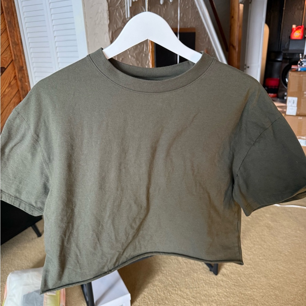 Wild Fable Olive Crop Top